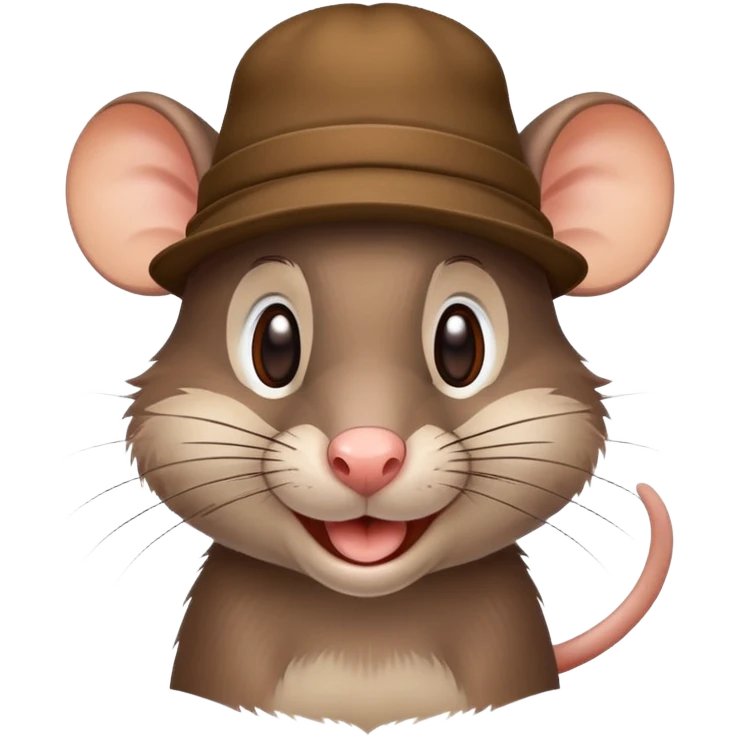A smiling rat in a hat emoji