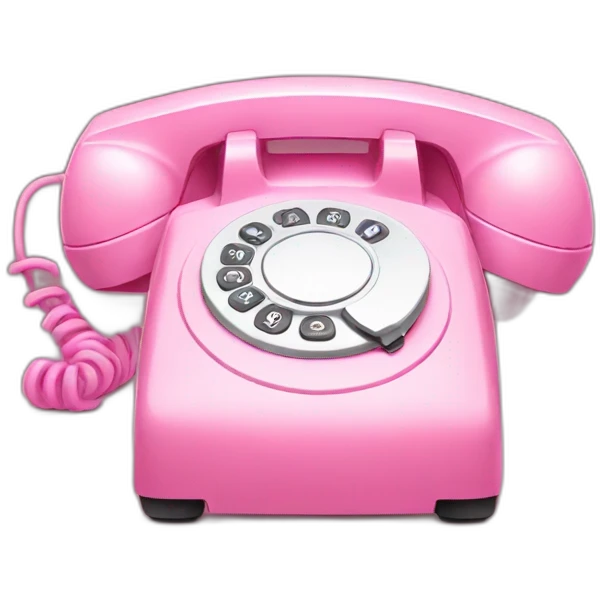 Pink phone emoji