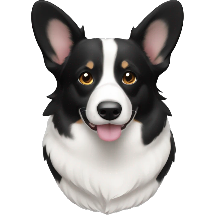 cardigan welsh corgi black and white emoji