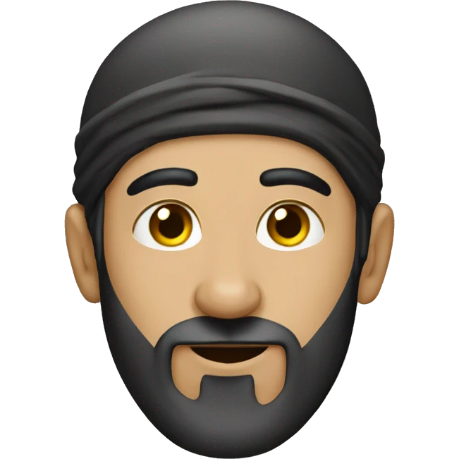 bald arab guy with black beard emoji