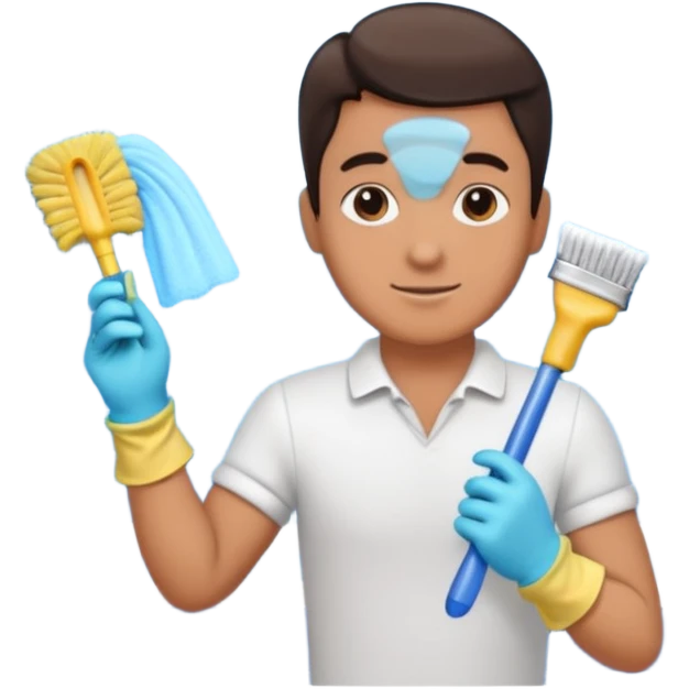man Cleaning the bathroom emoji