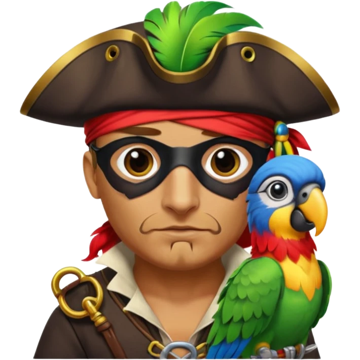 pirate and parrot emoji