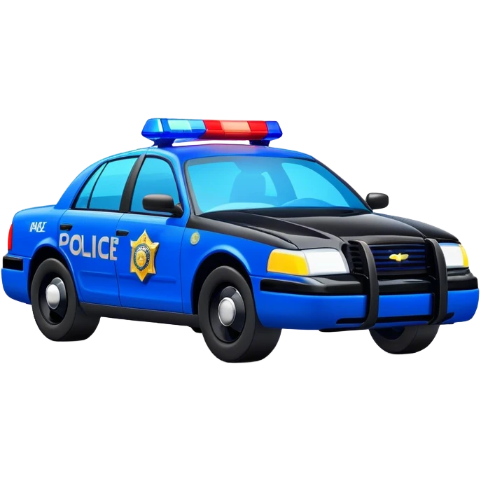 Neon Police Car emoji