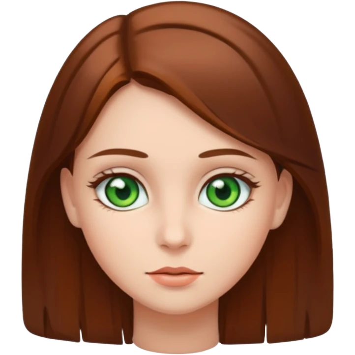 Chief girl with green eyes and brown hair  emoji