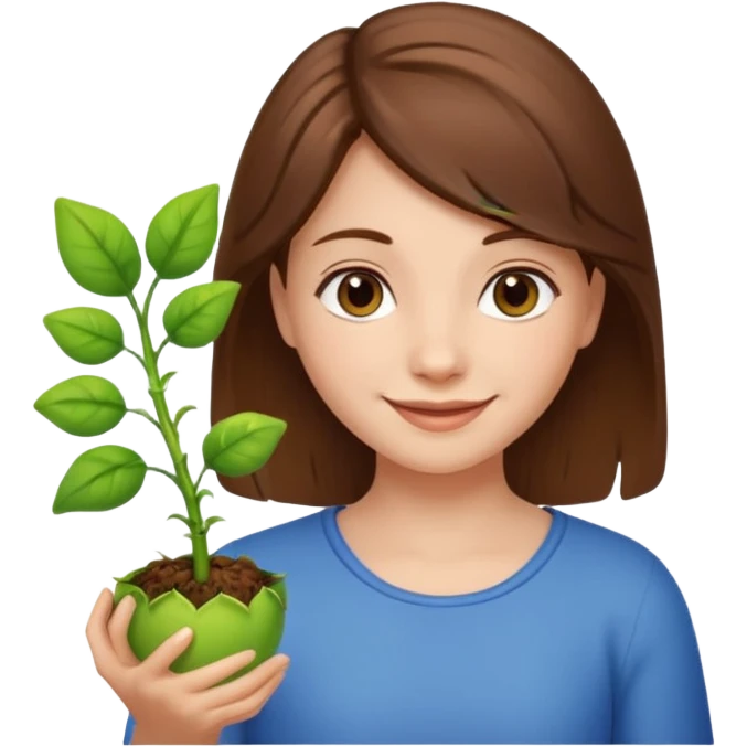 دختری که جوانه جانبی  emoji