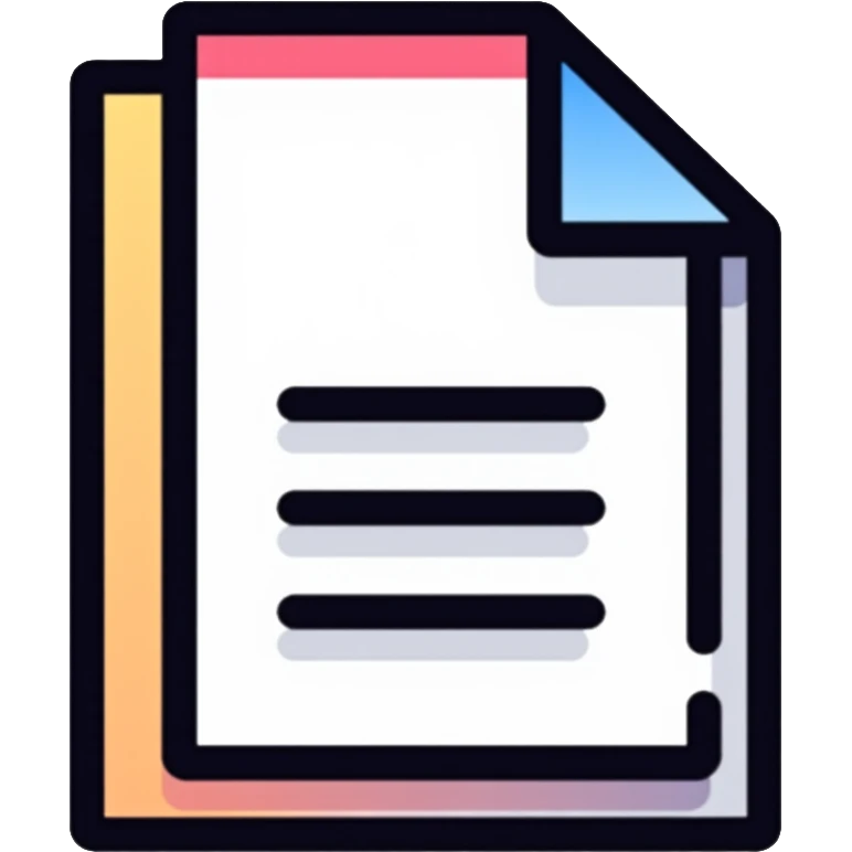 Document file icon with folded corner emoji