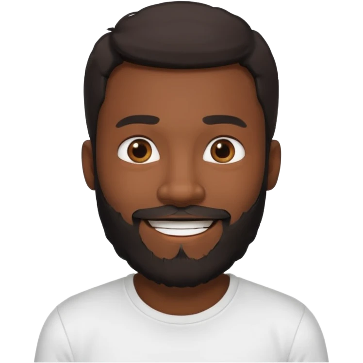 black bearded man in white t shirt emoji