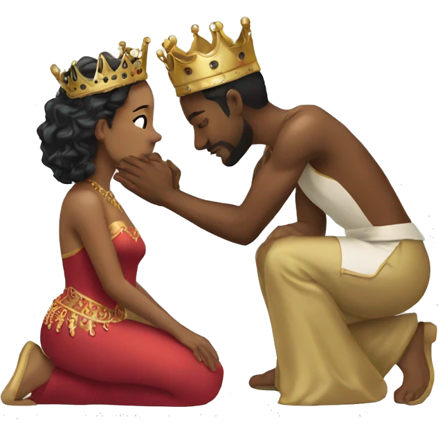 Kneeling to a queen emoji