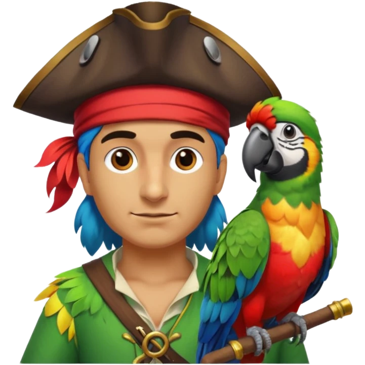 pirate and parrot emoji