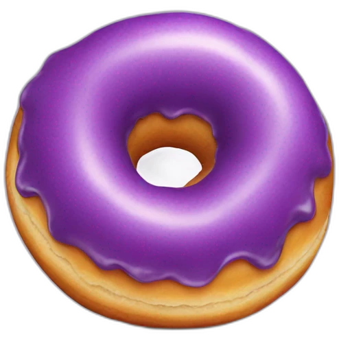 fluffy purple donut emoji