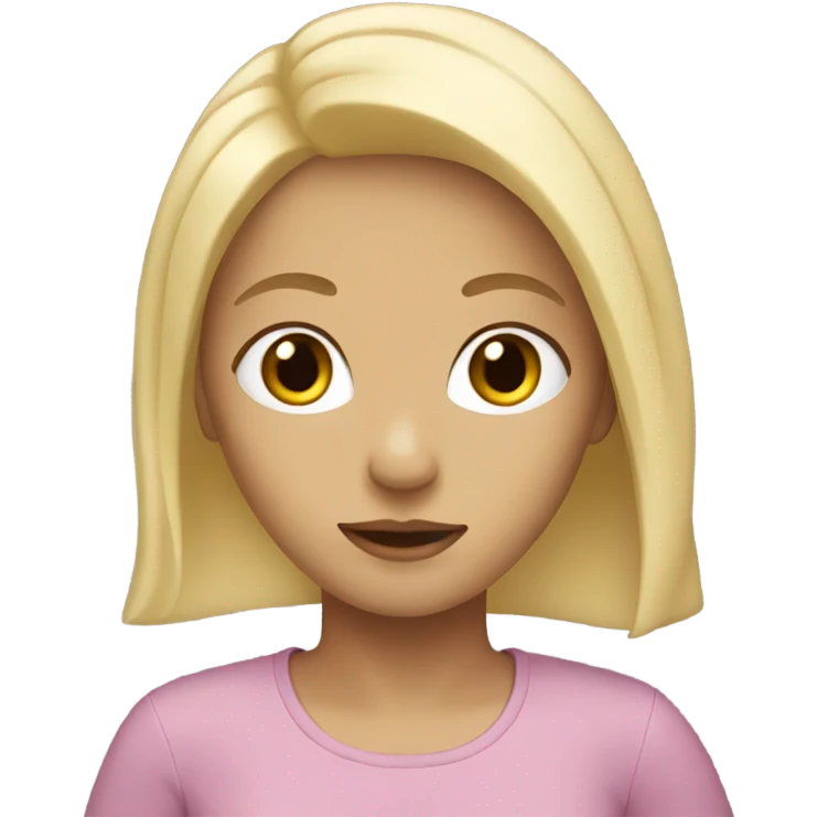 Girl have blonde hair  emoji
