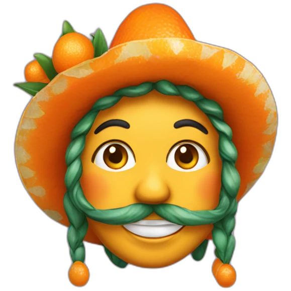 mandarina de carnaval emoji