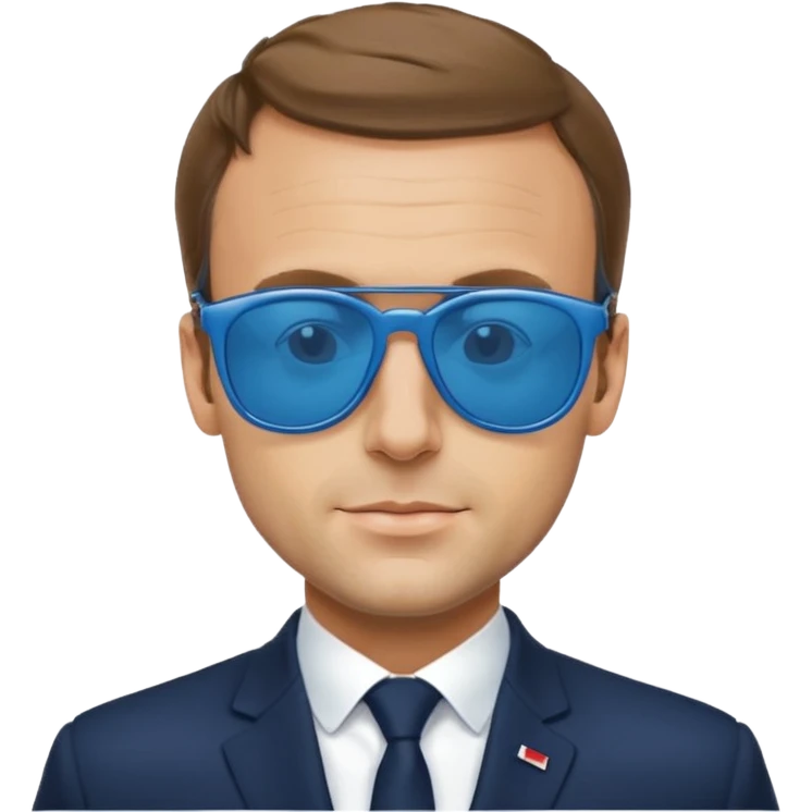 Emmanuel macron with blue sunglassesEmmanuel macron with blue sunglasses emoji