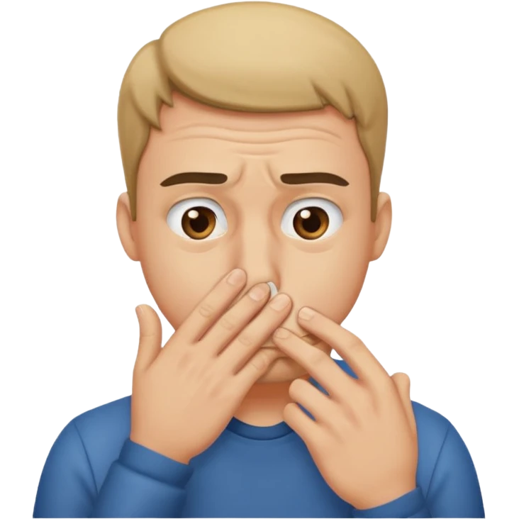 Guy farting so bad emoji