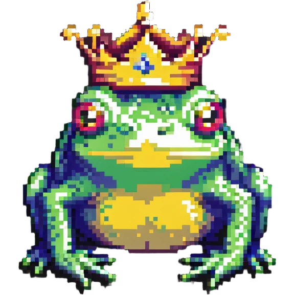 crowned frog emoji