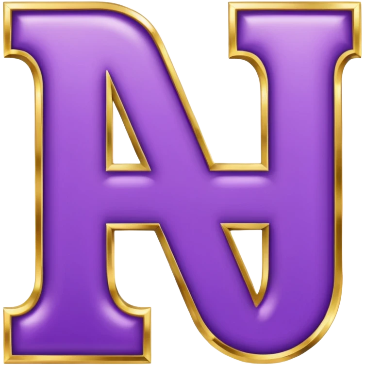 Shiny fancy purple big letters saying "YOU" emoji