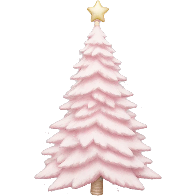 Loveshackfancy pink and white Christmas tree emoji