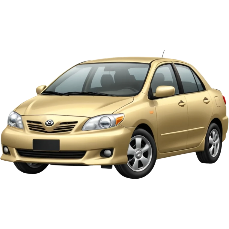 Golden Gray Corolla 2003 Car Emoji emoji