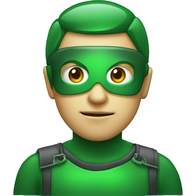 green glossy hacker icon emoji