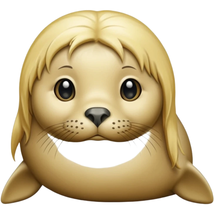 Seal with long blonde hair emoji