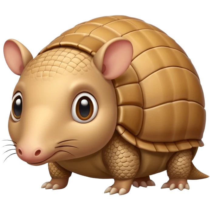cute armadillo with big eyes emoji
