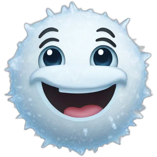 Frozen snowball emoji