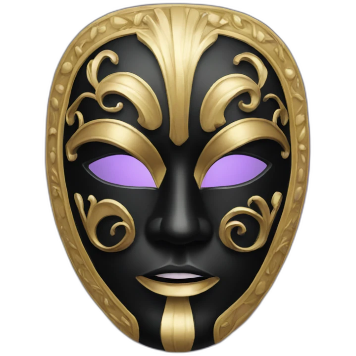 black venetian mask emoji