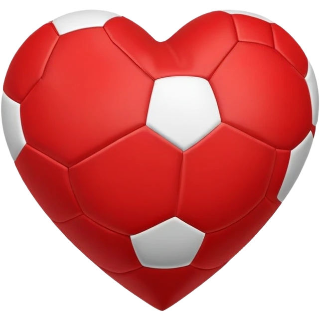 Un pallone da calcio a forma di cuore emoji