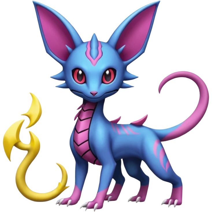 Espeon-Salandit-Electrike-Zeraora-Fakémon-hybrid-creature (full body)  emoji