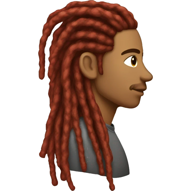 red dreadlocks short side view emoji