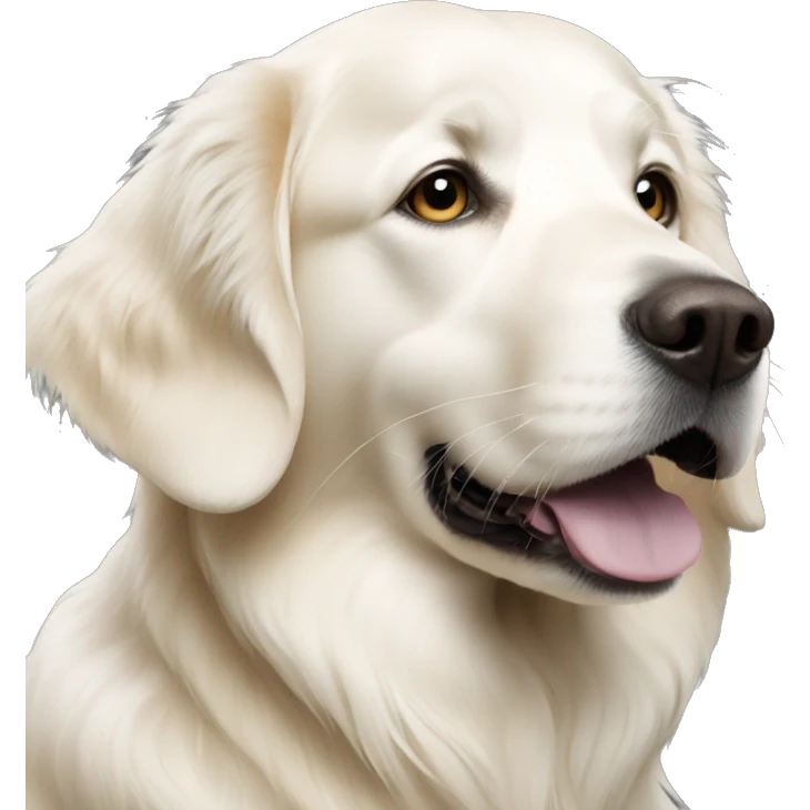 White golden retriever  emoji