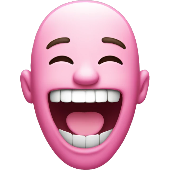 Pink laughing emoji emoji