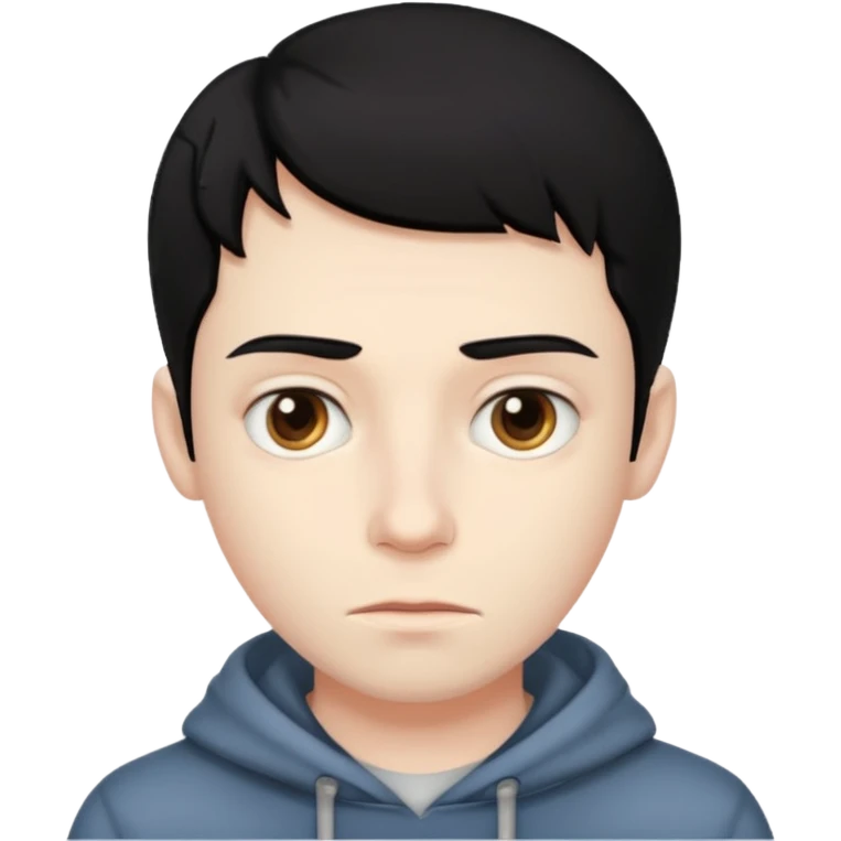 black haired ugly man emoji
