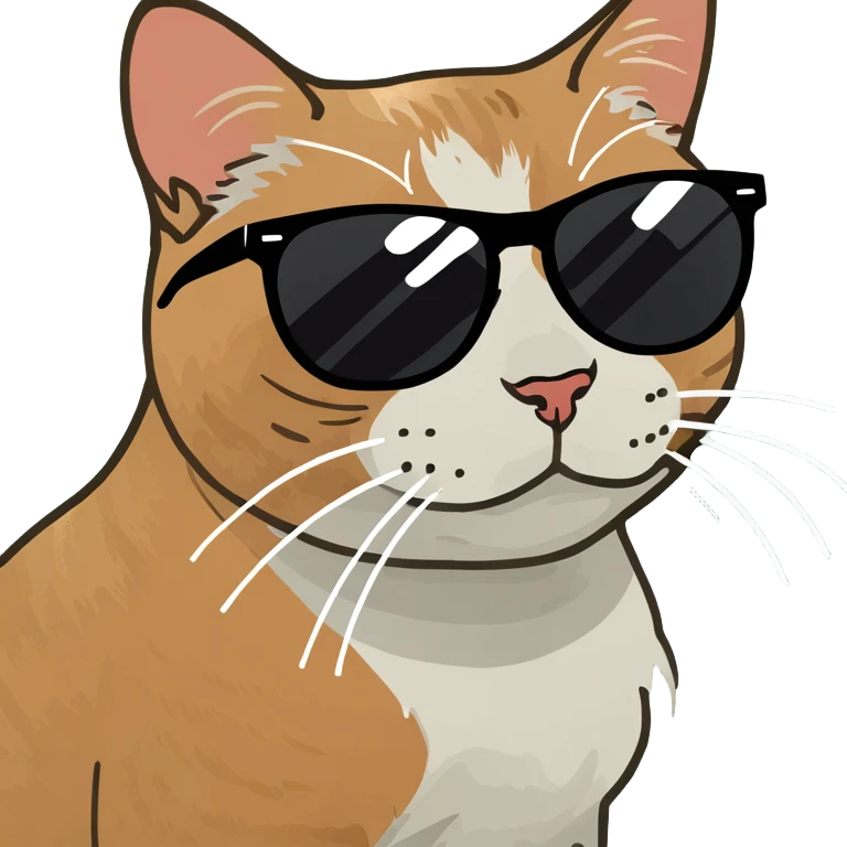 Cat with sunglasses emoji