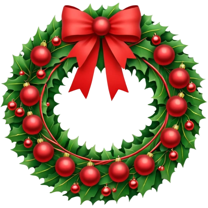 Christmas wreath emoji
