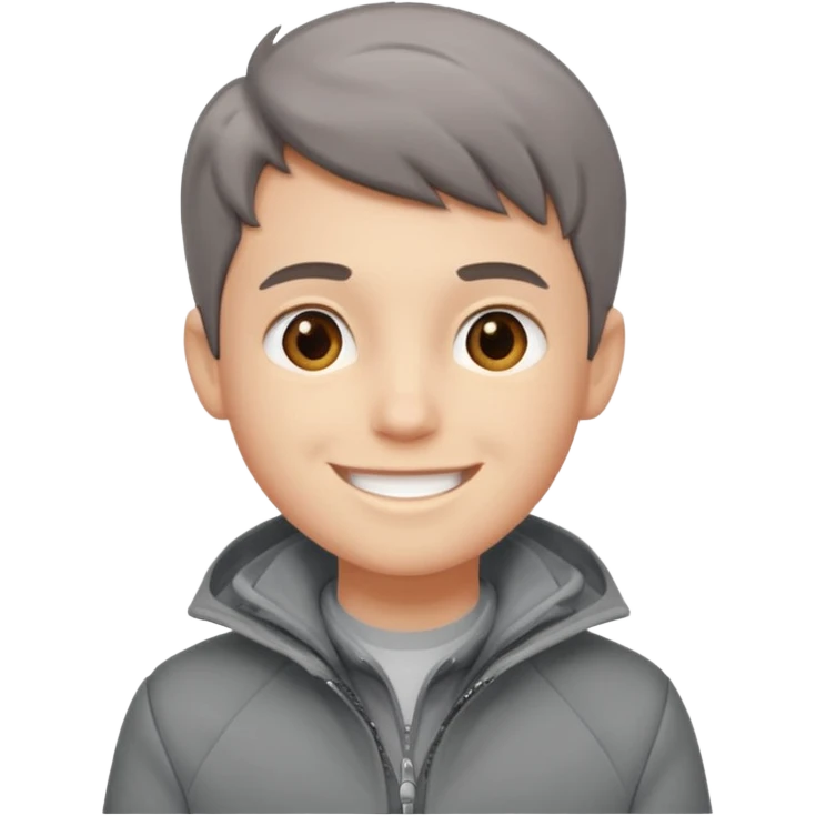  boy wearing grey jacket emoji