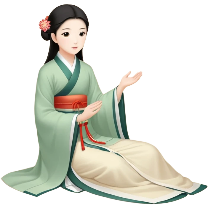 一个正在认真想办法的白人小女孩，她背着一个粉色的书包，扎着马尾 emoji