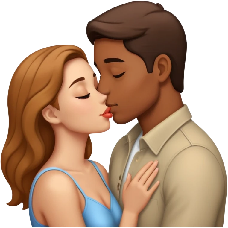 beautiful romantic kiss couple emoji