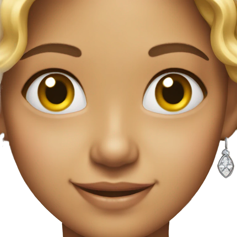 girls smiling with earrings emoji