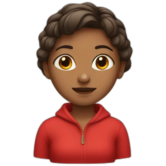 Girl in red emoji