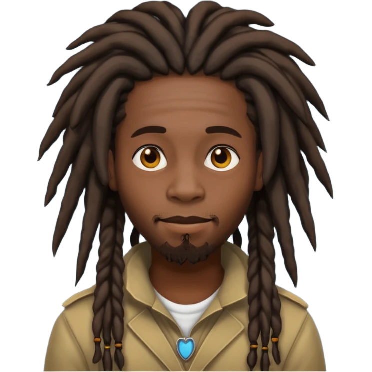 a black african with dreadlocks emoji emoji