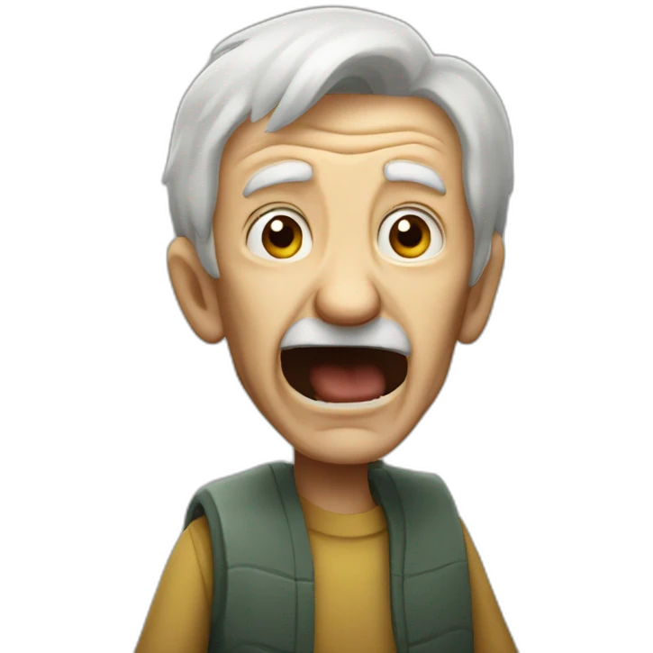 old man yelling at wolt emoji