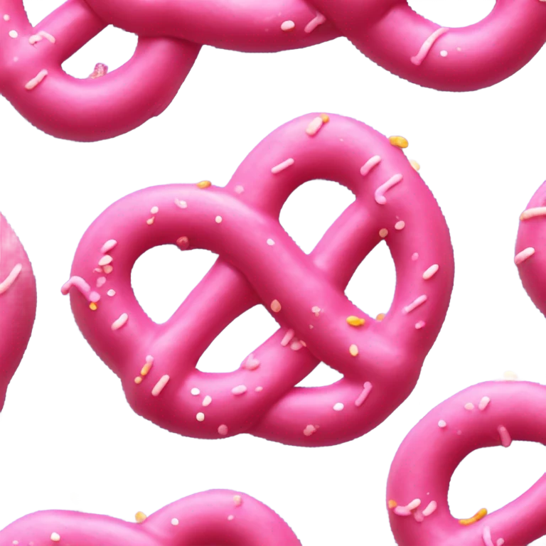 Pink pretzels emoji