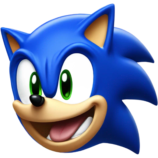 sonic with his tongue out emoji