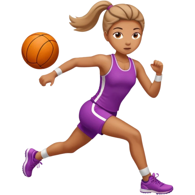 Девушка занимается спортом emoji