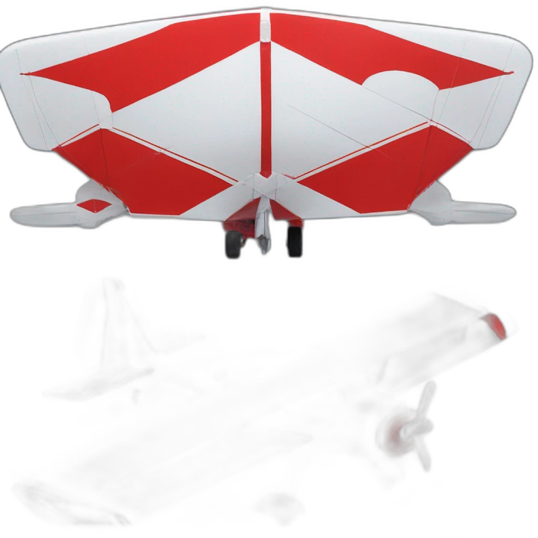 avion super decathlon rojo y blanco raya azul emoji