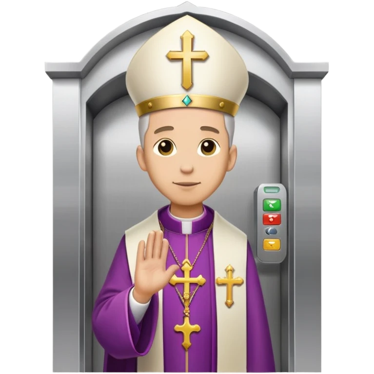 Obispo bendiciendo ascensor emoji