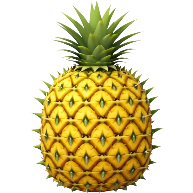 A pineapple flipped 180 degrees clockwise around the x axis  emoji
