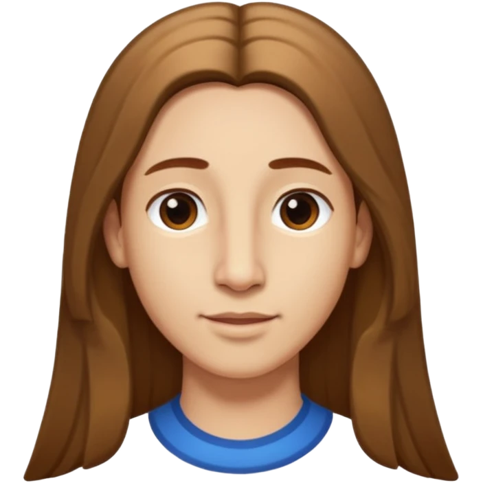 Make a emoji of a person with light skin with long nose hair that goes down like 2 inchis with long hair and with not that much hair and with his hair brown emoji