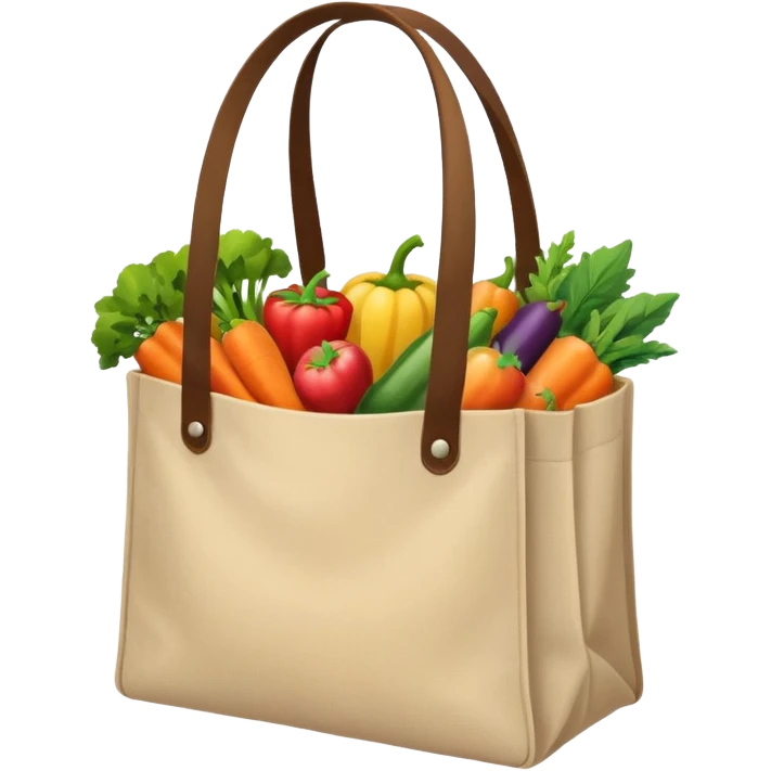 cartoon market bag emoji